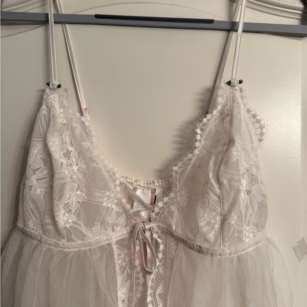 Victoria's Secret White Lace Chemise Sleepwear New XL - Picture 5 of 10